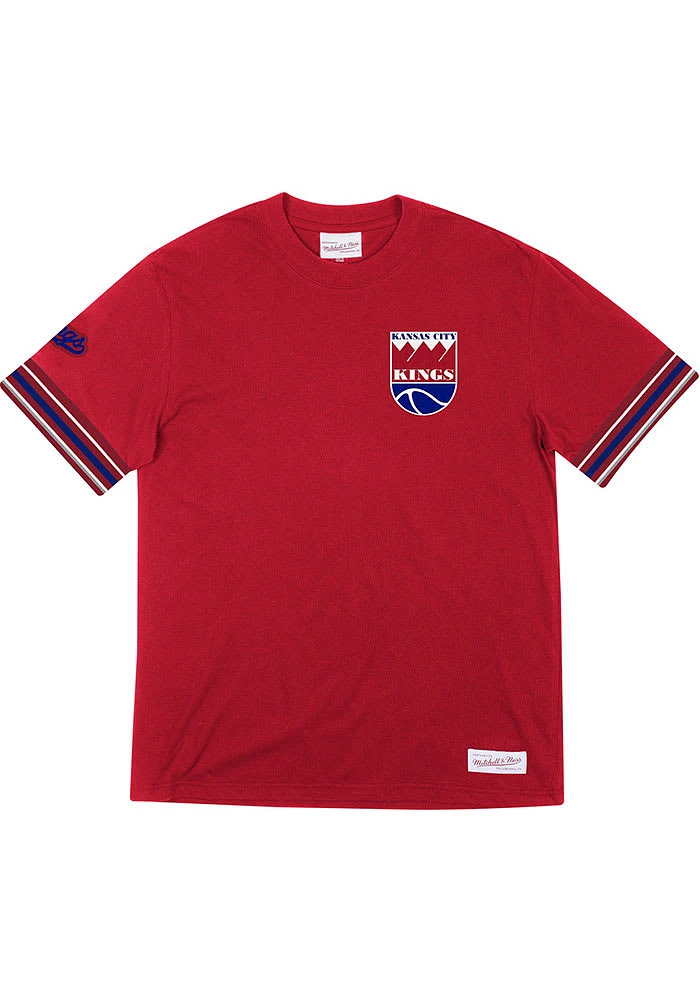 Mitchell and Ness Kansas City Kings Red Final Seconds Short Sleeve Fashion T Shirt