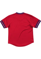 Mitchell and Ness Kansas City Kings Red Unbeaten Mesh V-Neck Short Sleeve Fashion T Shirt