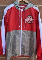 Mitchell and Ness Ohio State Buckeyes Mens Red Gameday Windbreaker Light Weight Jacket