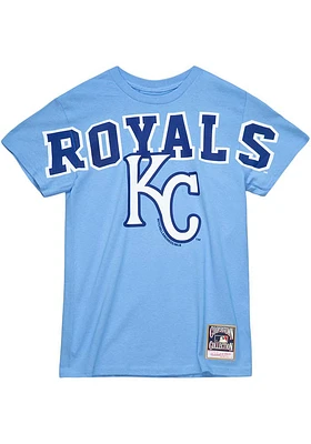 Mitchell and Ness Kansas City Royals Womens Light Blue Unisex Short Sleeve T-Shirt