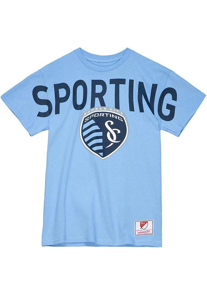Mitchell and Ness Sporting Kansas City Womens Light Blue Unisex Short Sleeve T-Shirt