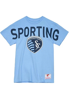 Mitchell and Ness Sporting Kansas City Womens Light Blue Unisex Short Sleeve T-Shirt