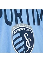 Mitchell and Ness Sporting Kansas City Womens Light Blue Unisex Short Sleeve T-Shirt