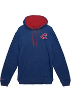 Mitchell and Ness Cleveland Guardians Mens Navy Blue Classic French Terry Fashion Hood