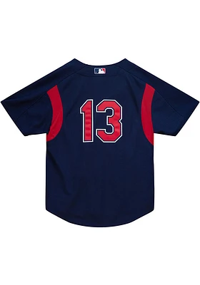 Omar Vizquel Cleveland Guardians Mitchell and Ness 2004 Batting Practice Cooperstown Jersey - Navy..