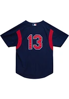 Omar Vizquel Cleveland Guardians Mitchell and Ness 2004 Batting Practice Cooperstown Jersey - Navy..