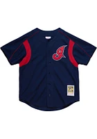 Omar Vizquel Cleveland Guardians Mitchell and Ness 2004 Batting Practice Cooperstown Jersey - Navy..