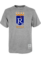 Mitchell and Ness Kansas City Royals Youth Retro Logo Short Sleeve T-Shirt