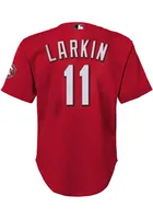 Barry Larkin  Mitchell and Ness Cincinnati Reds Youth Red Batting Practice Jersey