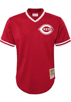 Johnny Bench  Mitchell and Ness Cincinnati Reds Youth Red Batting Practice Jersey