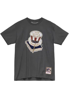 Mitchell and Ness New York Yankees Black World Series Collection Short Sleeve Fashion T Shirt