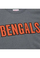 Mitchell and Ness Cincinnati Bengals Mens Grey Snow Washed Long Sleeve Fashion Sweatshirt