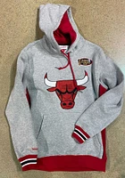 Mitchell and Ness Chicago Bulls Mens Grey Premium Fleece Long Sleeve Hoodie