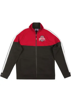 Mitchell and Ness Ohio State Buckeyes Mens Black MVP Track Jacket