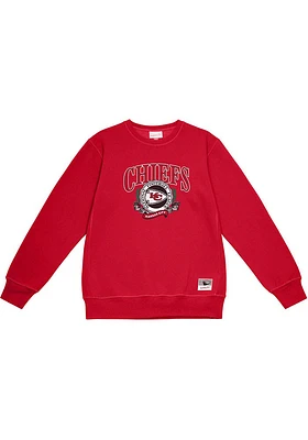 Mitchell and Ness Kansas City Chiefs Mens Fair Catch Long Sleeve Crew Sweatshirt