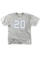 Barry Sanders Detroit Lions Grey NAME AND NUMBER Short Sleeve Player T Shirt