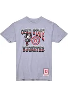 Mitchell and Ness Ohio State Buckeyes Grey Classic Short Sleeve Fashion T Shirt