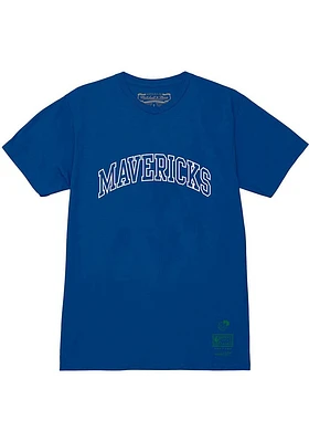 Mitchell and Ness Dallas Mavericks Blue Arch Short Sleeve T Shirt