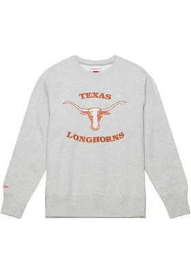 Mitchell and Ness Texas Longhorns Mens Grey Playoff Win Long Sleeve Fashion Sweatshirt