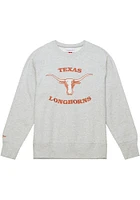Mitchell and Ness Texas Longhorns Mens Grey Playoff Win Long Sleeve Fashion Sweatshirt