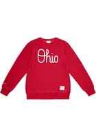 Mitchell and Ness Ohio State Buckeyes Mens Red Playoff Win Long Sleeve Fashion Sweatshirt