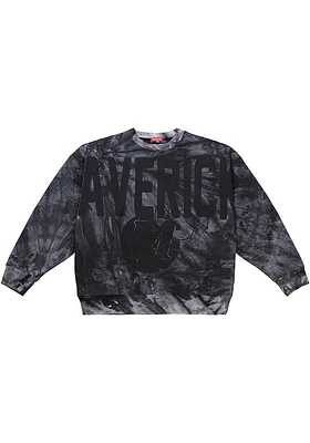 Mitchell and Ness Dallas Mavericks Womens Black Tie Dye Crew Sweatshirt