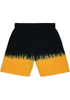 Mitchell and Ness Pittsburgh Steelers Mens Black TIE DYE Shorts