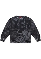 Mitchell and Ness Philadelphia 76ers Womens Black Tie Dye Crew Sweatshirt