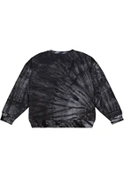 Mitchell and Ness Philadelphia 76ers Womens Black Tie Dye Crew Sweatshirt