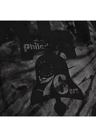 Mitchell and Ness Philadelphia 76ers Womens Black Tie Dye Crew Sweatshirt