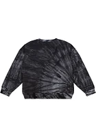 Mitchell and Ness Kansas City Chiefs Womens Black Tie Dye Crew Sweatshirt