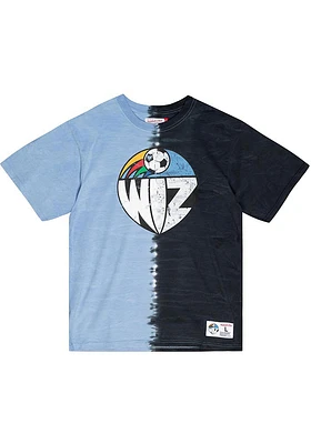 Mitchell and Ness Sporting Kansas City Blue Retro 2.0 Tie Dye Short Sleeve Fashion T Shirt