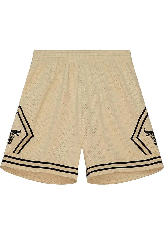 Mitchell and Ness Chicago Bulls Mens Tan Khaki Swingman Shorts