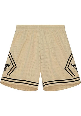 Mitchell and Ness Chicago Bulls Mens Tan Khaki Swingman Shorts