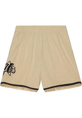 Mitchell and Ness Philadelphia 76ers Mens Tan Khaki Swingman Shorts