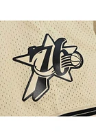 Mitchell and Ness Philadelphia 76ers Mens Tan Khaki Swingman Shorts