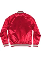 Mitchell and Ness Ohio State Buckeyes Mens Red Lightweight Satin Light Weight Jacket