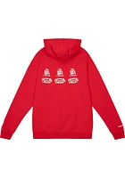 Mitchell and Ness Chicago Bulls Mens Red CHERRY BOMB Long Sleeve Hoodie