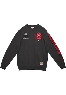 Mitchell AND Ness Philadelphia 76ers Mens Grey BORN BRED Long Sleeve Fashion Sweatshirt