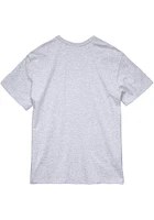 Mitchell and Ness Detroit Pistons Grey CHARITY STRIPE Short Sleeve T Shirt