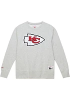 Mitchell and Ness Kansas City Chiefs Mens Grey PLAYOFF WIN 2.0 Long Sleeve Fashion Sweatshirt