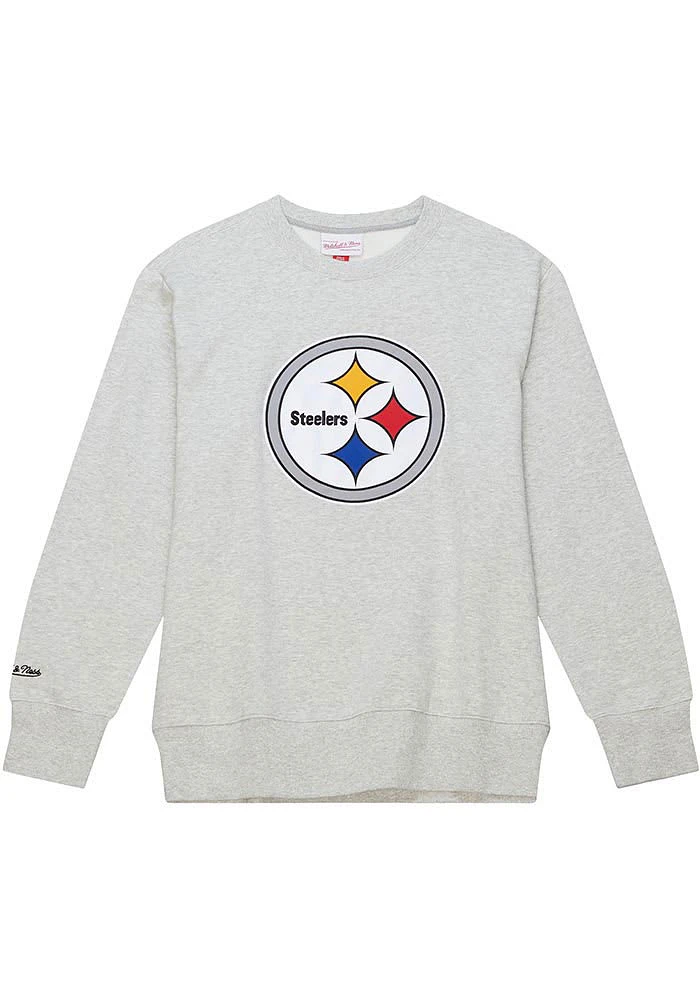 Mitchell and Ness Pittsburgh Steelers Mens PLAYOFF WIN 2.0 Long Sleeve Fashion Sweatshirt