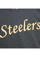 Mitchell and Ness Pittsburgh Steelers Mens Black PLAYOFF WIN 2.0 Long Sleeve Fashion Sweatshirt