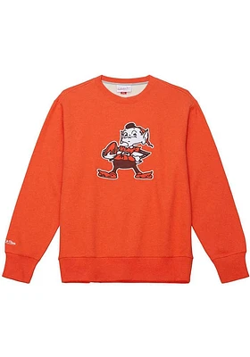 Mitchell and Ness Cleveland Browns Mens PLAYOFF WIN 2.0 Long Sleeve Fashion Sweatshirt