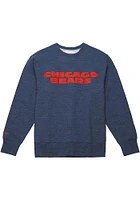 Mitchell and Ness Chicago Bears Mens Navy Blue PLAYOFF WIN 2.0 Long Sleeve Fashion Sweatshirt