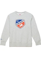 Mitchell and Ness FC Cincinnati Mens Grey PLAYOFF WIN 2.0 Design Long Sleeve Fashion Sweatshirt