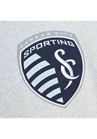 Mitchell and Ness Sporting Kansas City Mens Grey PLAYOFF WIN 2.0 Long Sleeve Fashion Sweatshirt