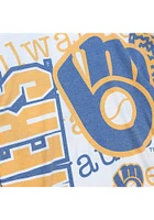 Mitchell and Ness Milwaukee Brewers White Jumbotron 2.0 Sublimated Short Sleeve Fashion T Shirt