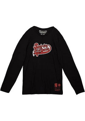 Mitchell and Ness St Louis Spirits Black Team Logo Long Sleeve Fashion T Shirt