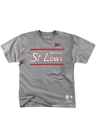 Mitchell and Ness St Louis Spirits Grey Coaches Script Short Sleeve T Shirt